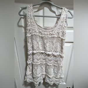 Crocheted mini-dress